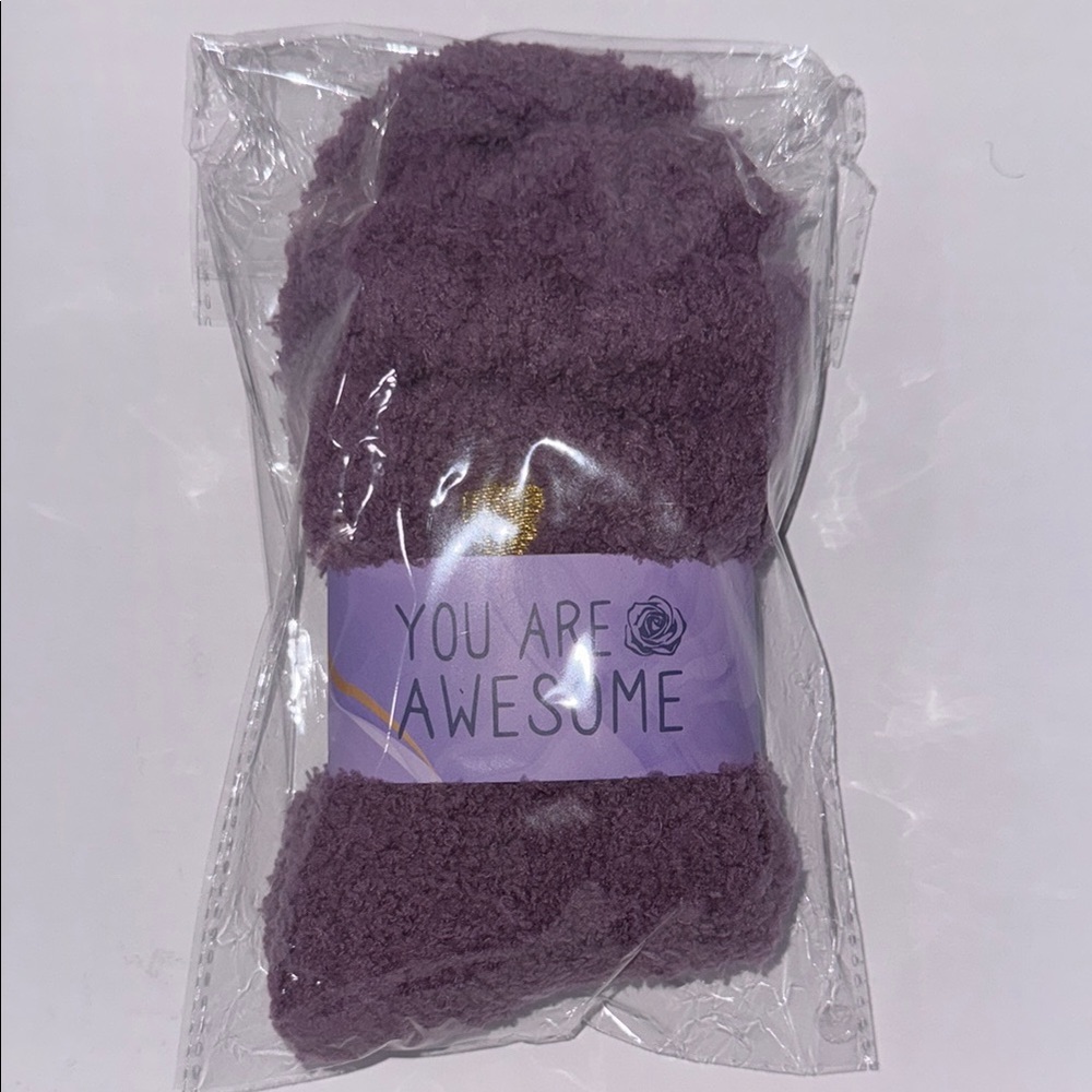 Purple Fuzzy Socks